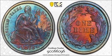 1873 10C Arrows MS66