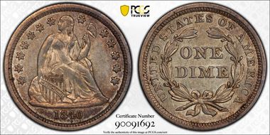 1840 10C Drapery AU55