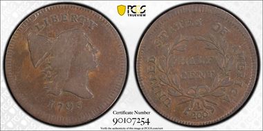 1795 1/2C C-6a, PE, No Pole VF30BN
