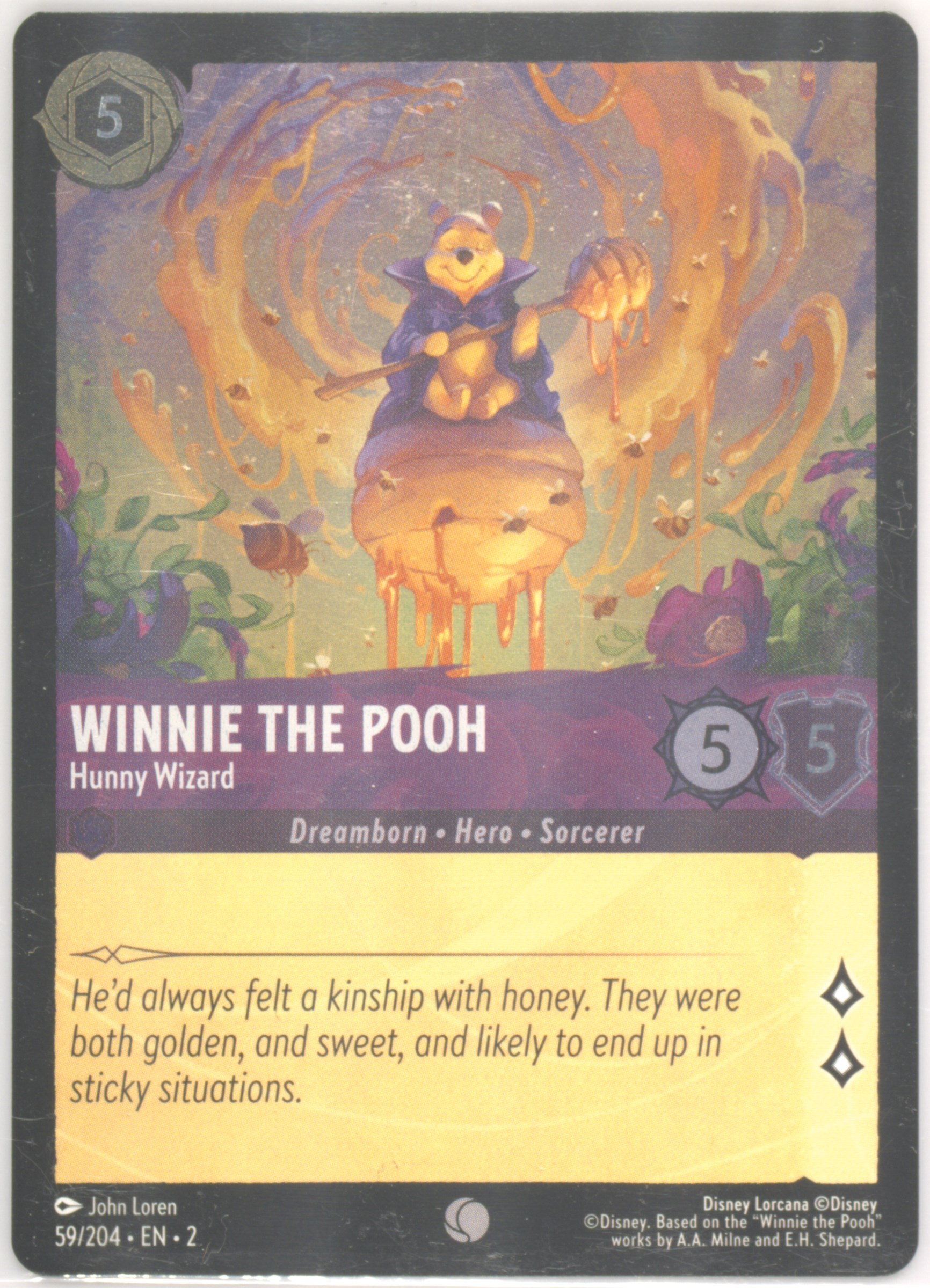 lorcana winnie the pooh cards Amazon.com: Ravensburger Disney Lorcana TCG Deck Box featuring Winnie the  Pooh – Hunny Wizard by John Loren | Securely Stores 80 Sleeved Cards main image 0