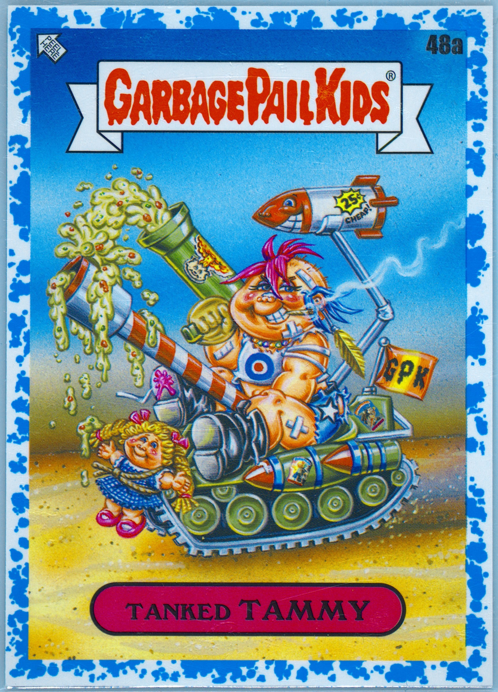 2023 Topps Garbage Pail Kids Intergoolactic Mayhem Galaxy #48a Tanked Tammy front