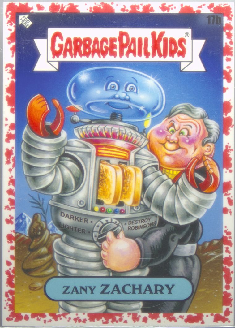 2023 Topps Garbage Pail Kids Intergoolactic Mayhem Supernova Red #17b Zany Zachary front