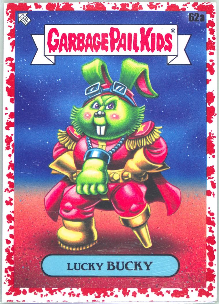 2023 Topps Garbage Pail Kids Intergoolactic Mayhem Supernova Red #62a Lucky Bucky front