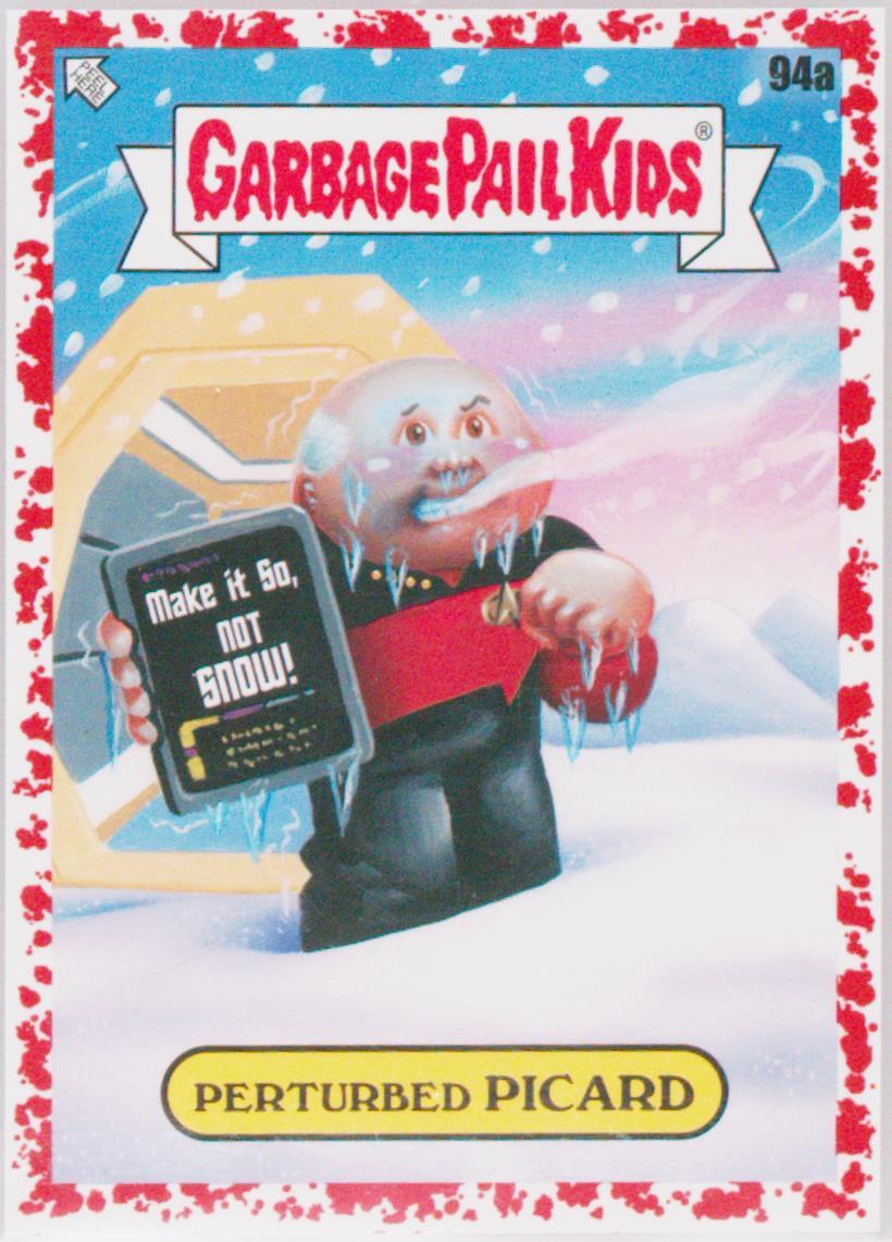 2023 Topps Garbage Pail Kids InterGoolactic Mayhem Supernova Red #94a Perturbed Picard front