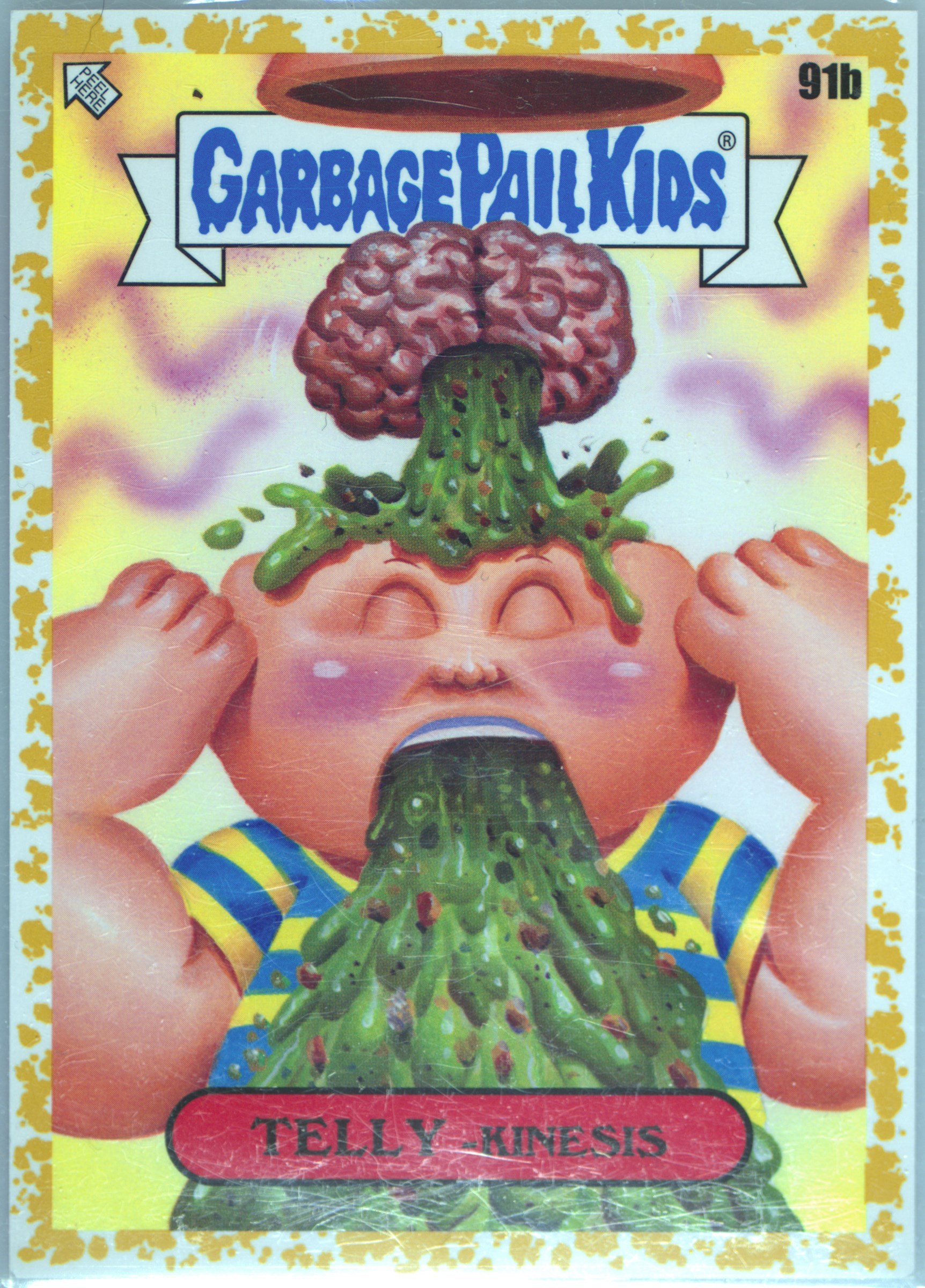 2023 Topps Garbage Pail Kids InterGoolactic Mayhem Fool's Gold #91b Telly-Kinesis front