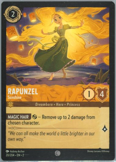 Auction Prices Realized Tcg Cards 2023 DISNEY LORCANA EN 2-RISE OF THE  FLOODBORN Rapunzel - Sunshine