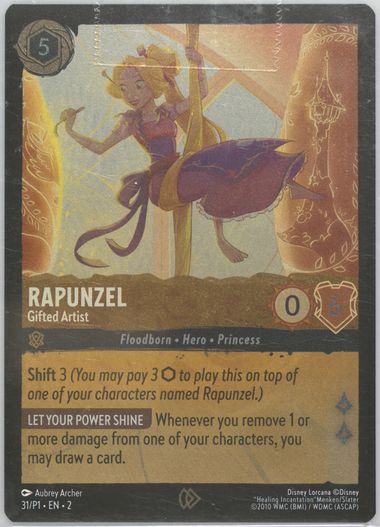 ロルカナ　プロモ　ラプンツェル　PSA10 Auction Prices Realized Tcg Cards 2023 DISNEY LORCANA EN P1