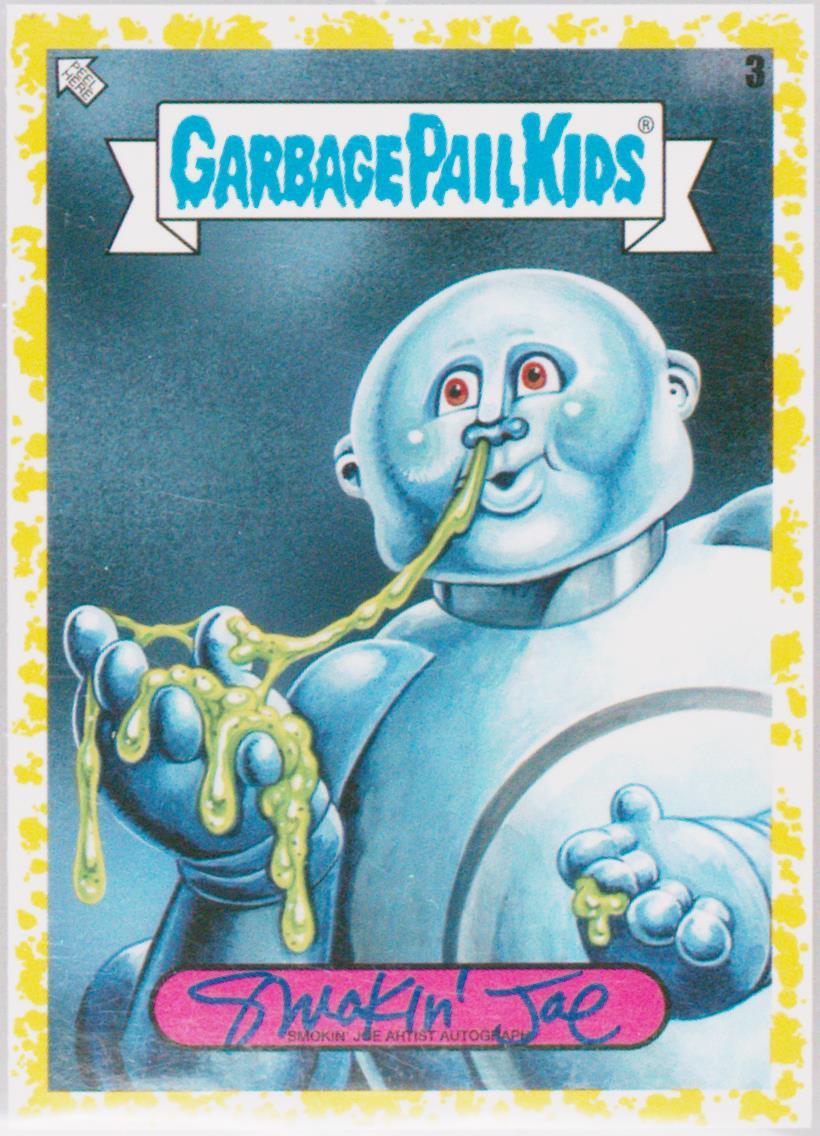 2023 Topps Garbage Pail Kids Intergoolactic Mayhem Artist Autographs Fool'S Gold #3 Smokin’ Joe front