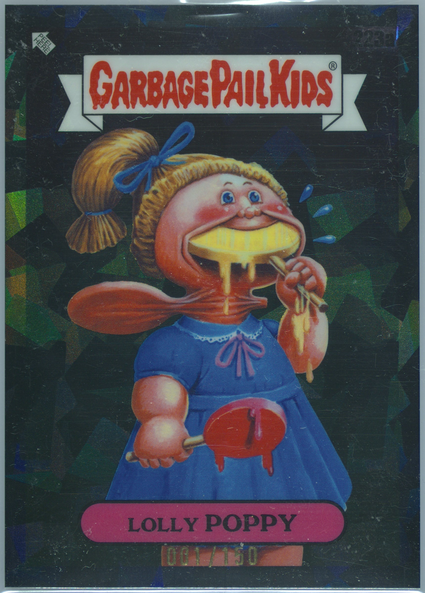 2023 Topps Garbage Pail Kids Sapphire Edition Black #223a Lolly Poppy front