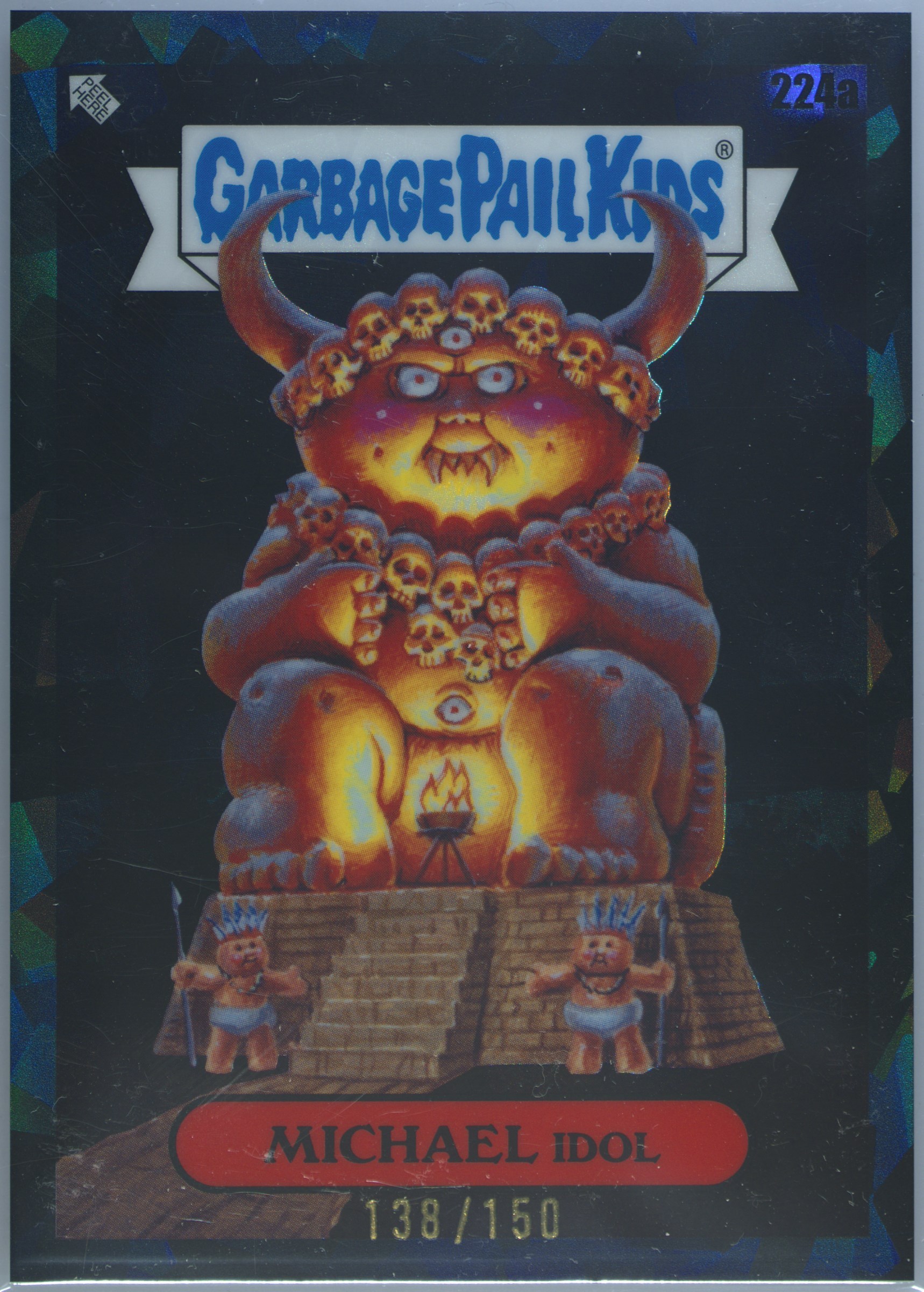 Michael Idol #224a Black PSA 9 Garbage Pail Kids card front