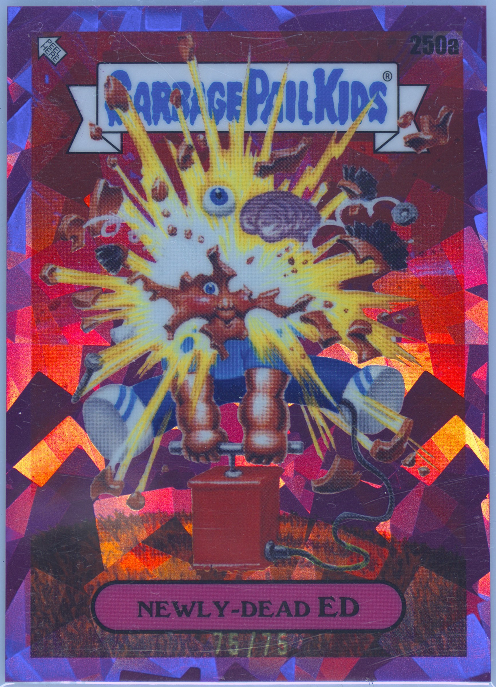 2023 Topps Garbage Pail Kids Sapphire Edition Fuchsia #250a Newly-Dead Ed front