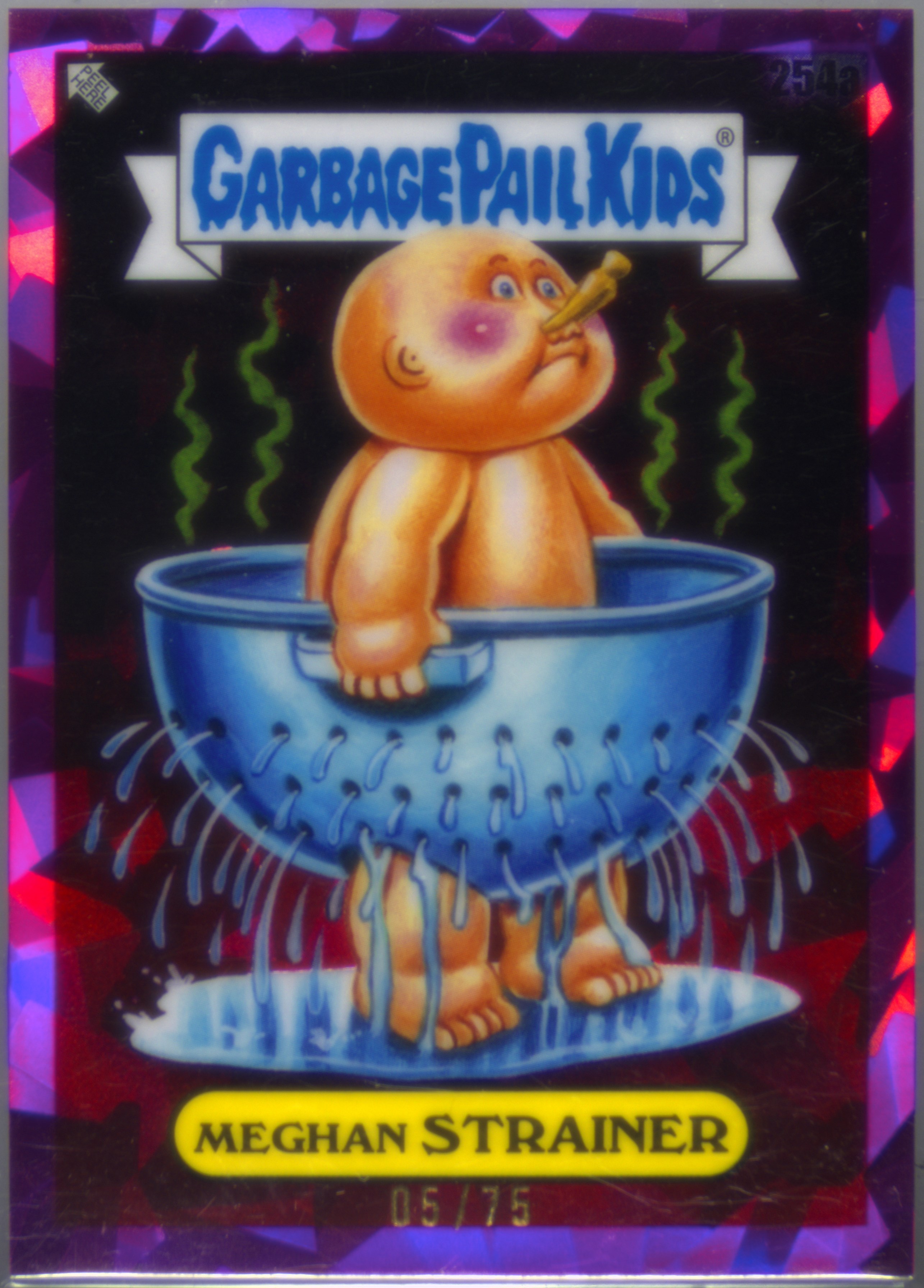 2023 Topps Garbage Pail Kids Fuchsia #254a Meghan Strainer front