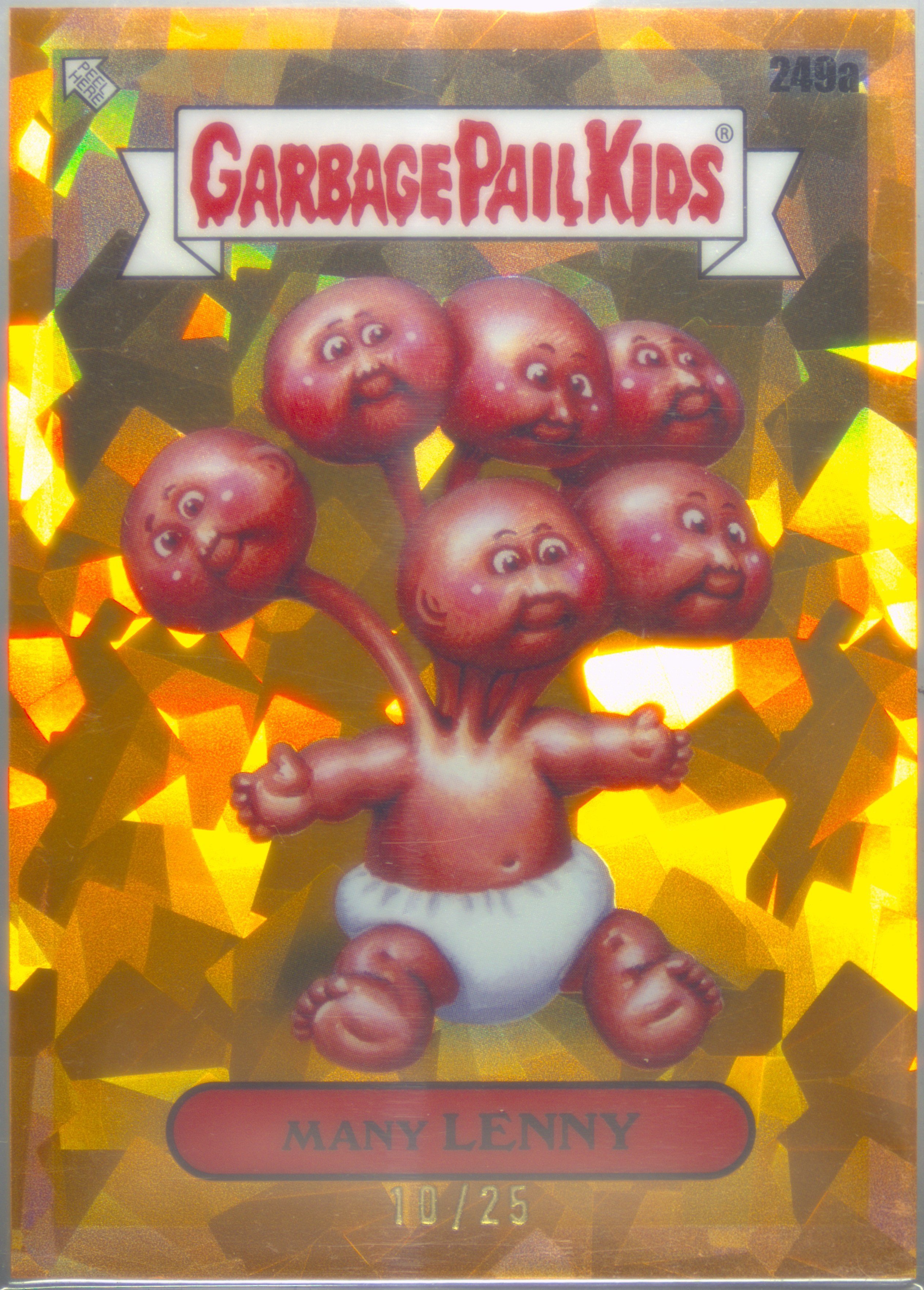 2023 Topps Garbage Pail Kids Orange #249a Many Lenny front