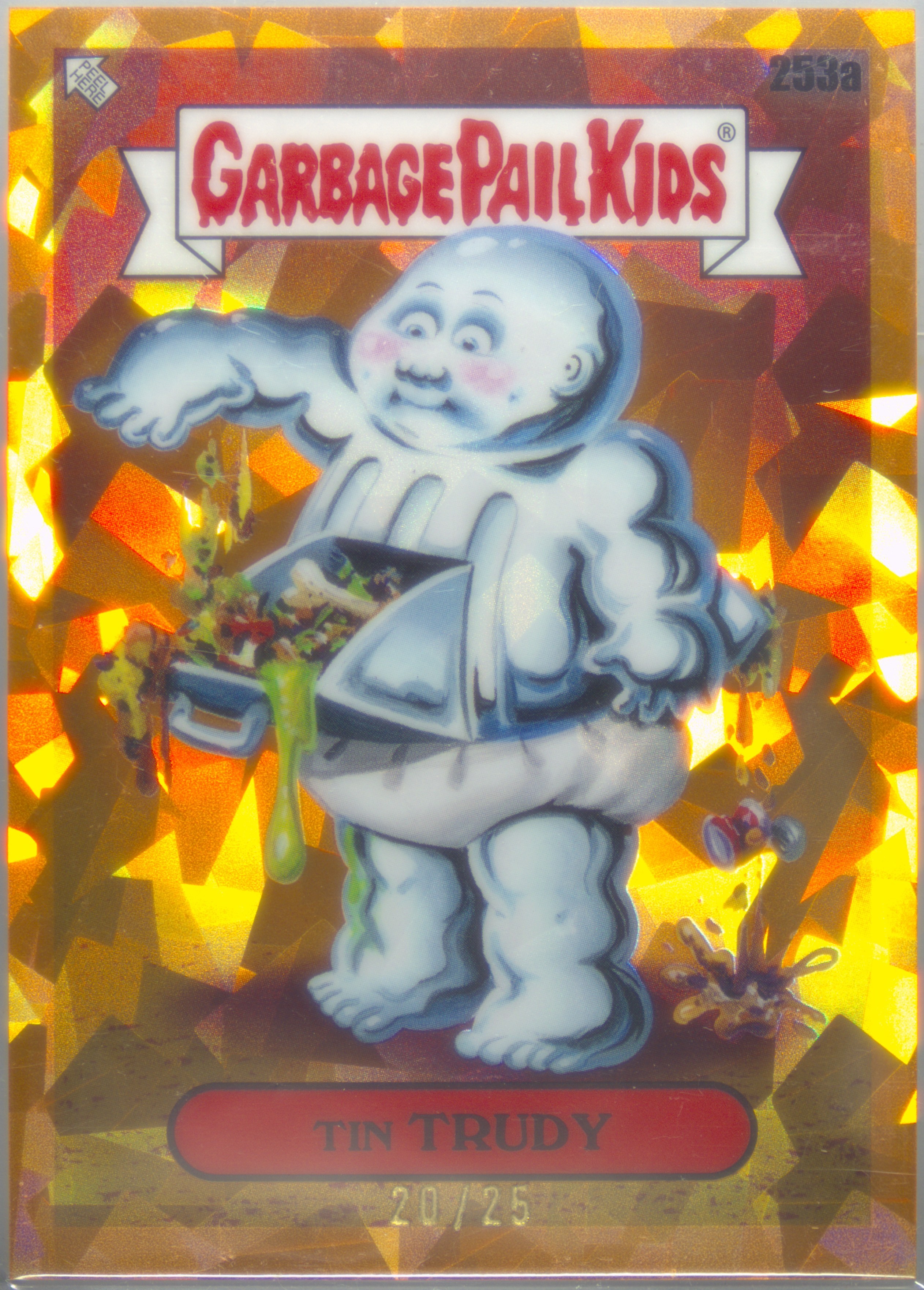 2023 Topps Garbage Pail Kids Orange #253a Tin Trudy front