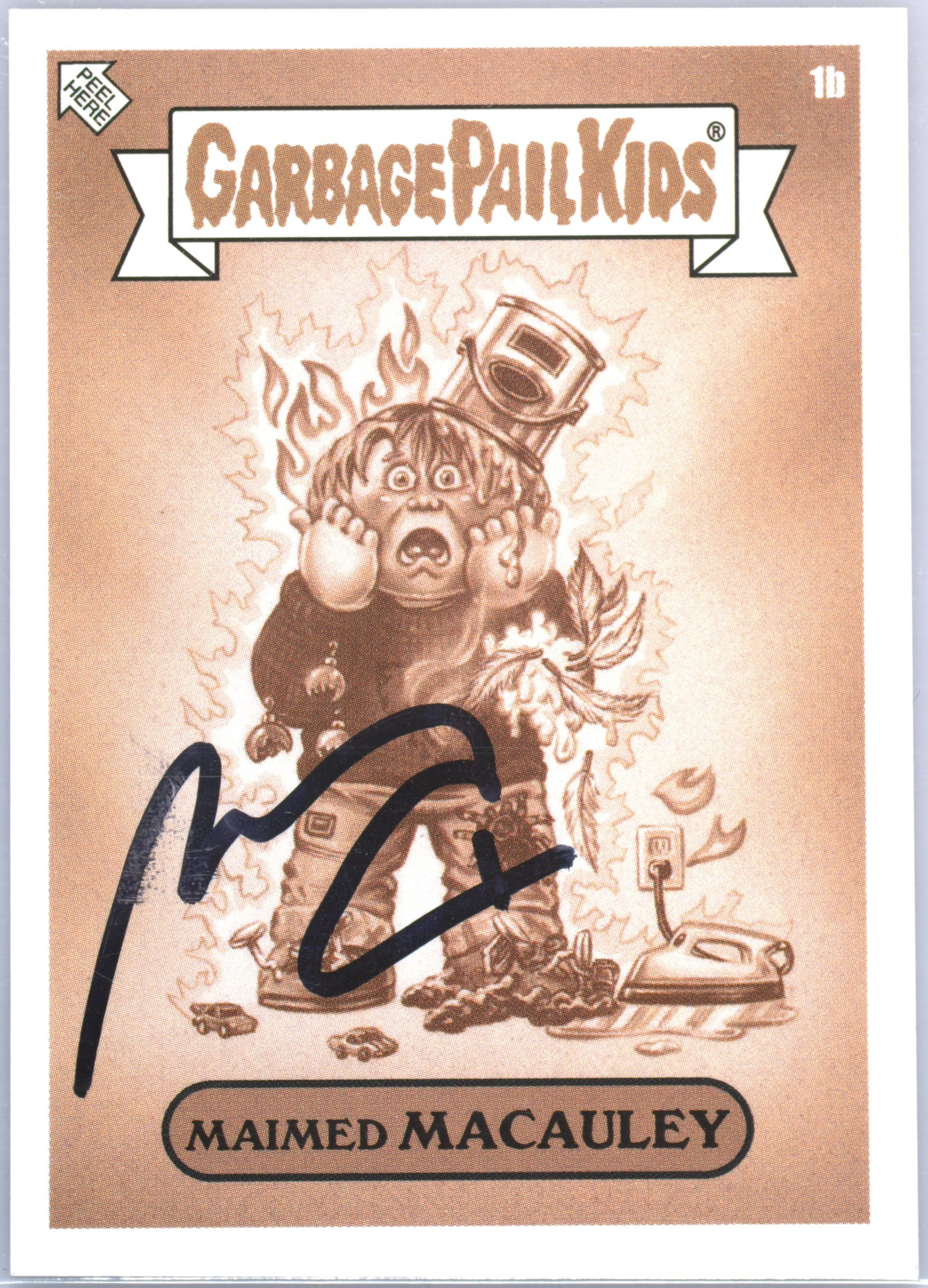 2022 Topps Garbage Pail Kids We Hate the '90s Sepia #1b Maimed Macauley front