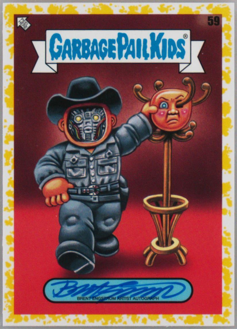 2023 Topps Garbage Pail Kids Intergoolactic Mayhem Artist Autographs Fool's Gold #59 Brent Engstrom front