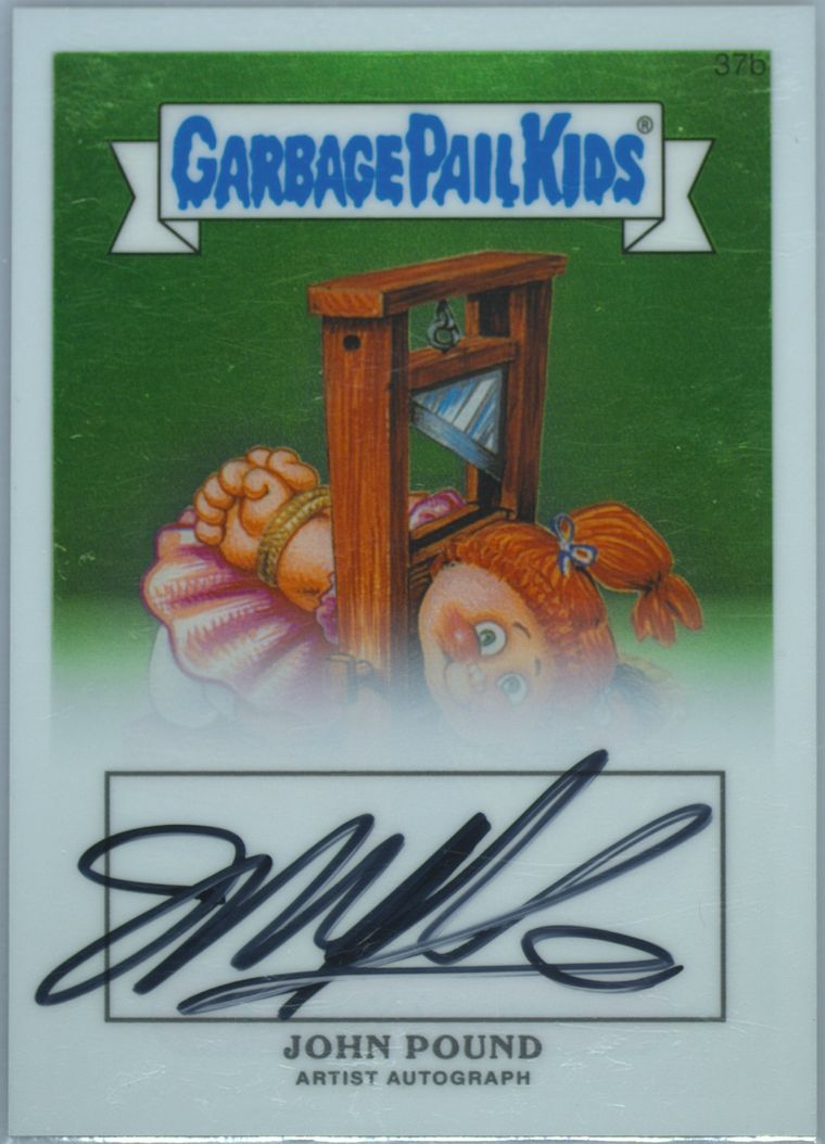 2013 Topps 2013 Garbage Pail Kids Chrome Series 1 Artist Auto #37b John Pound front