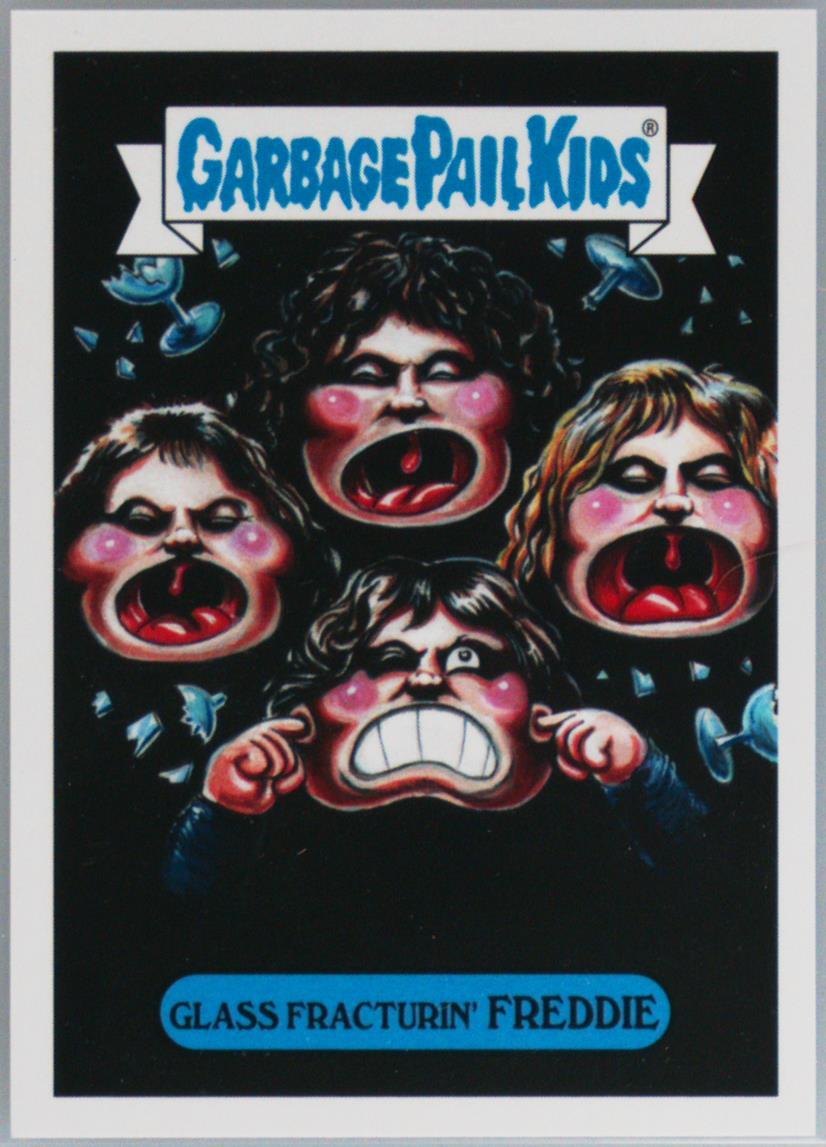 2017 Topps Garbage Pail Kids Battle Of The Bands Classic Rock #18a Glass Fracturin' Freddie front