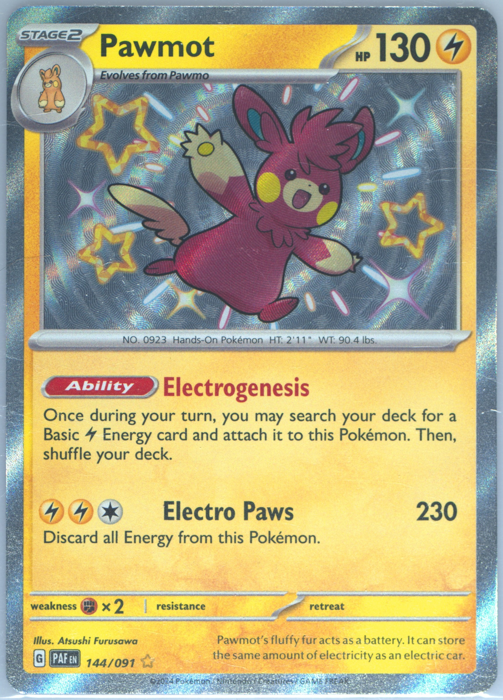 pawmo pokemon card value Pawmo - 143/091 - Paldean Fates