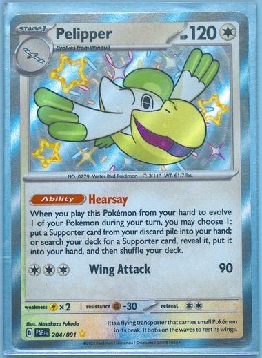 pelipper pokemon card PSA 10 Pelipper Paldean Fates #204 Pokemon card – GorillaTCG