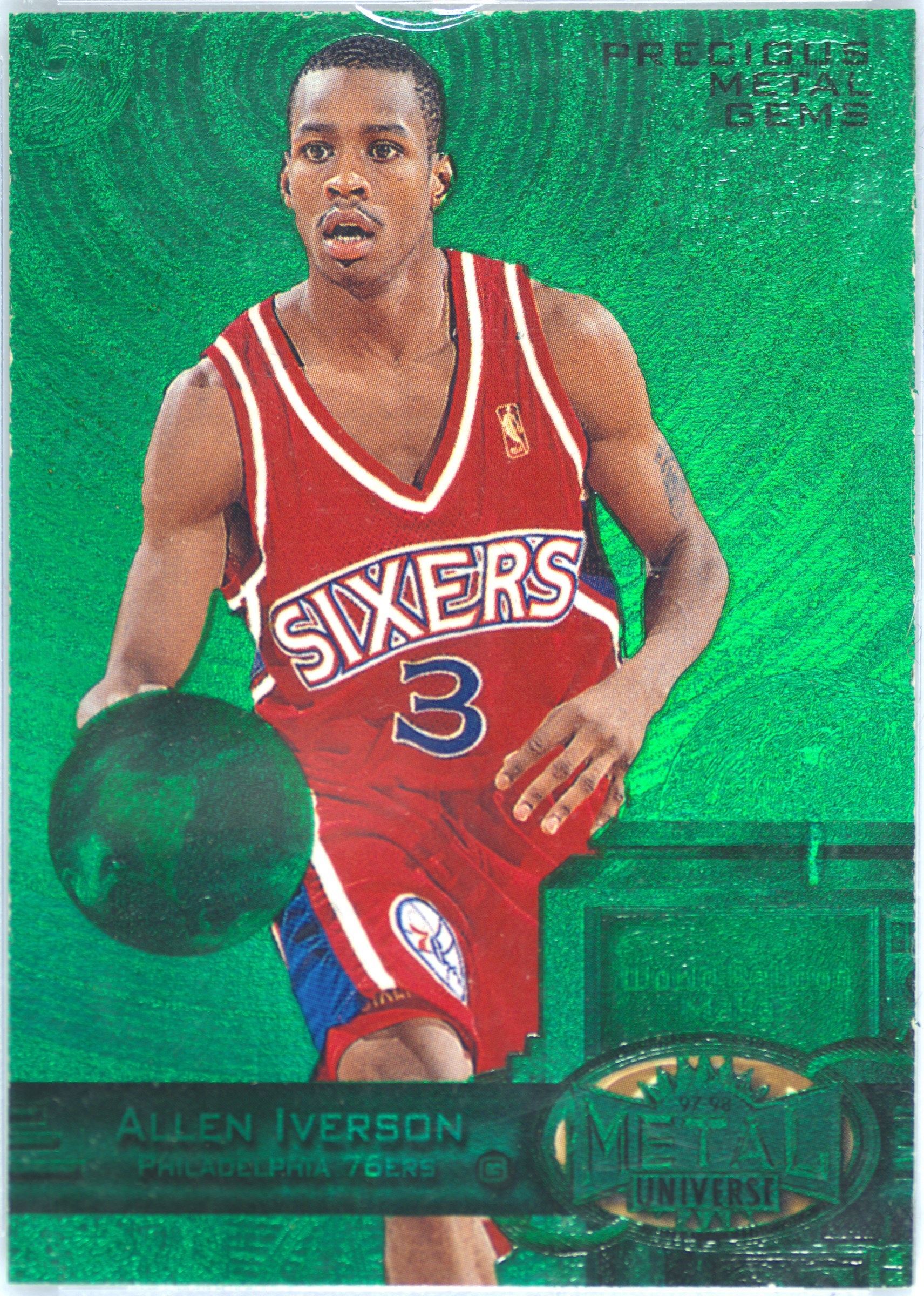 Metal Universe Allen Iverson 1997-98 Skybox - Precious Gems NM-MT 
