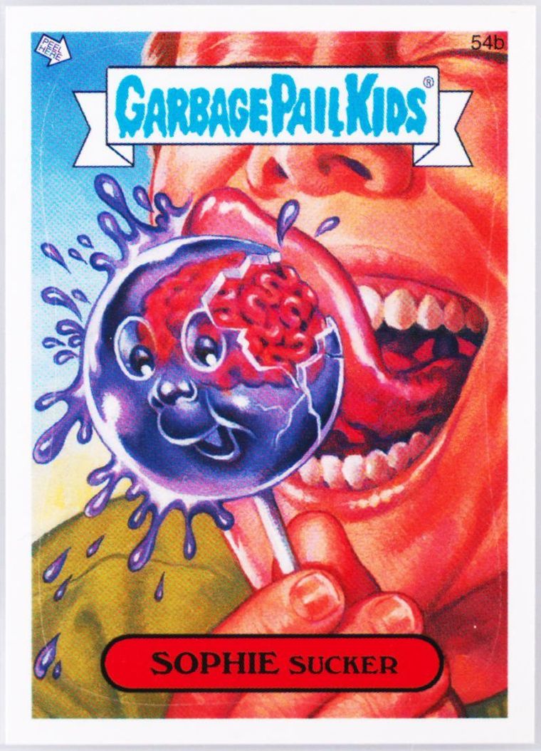 2007 Topps Garbage Pail Kids Stickers Series 7 #54b Sophie Sucker front