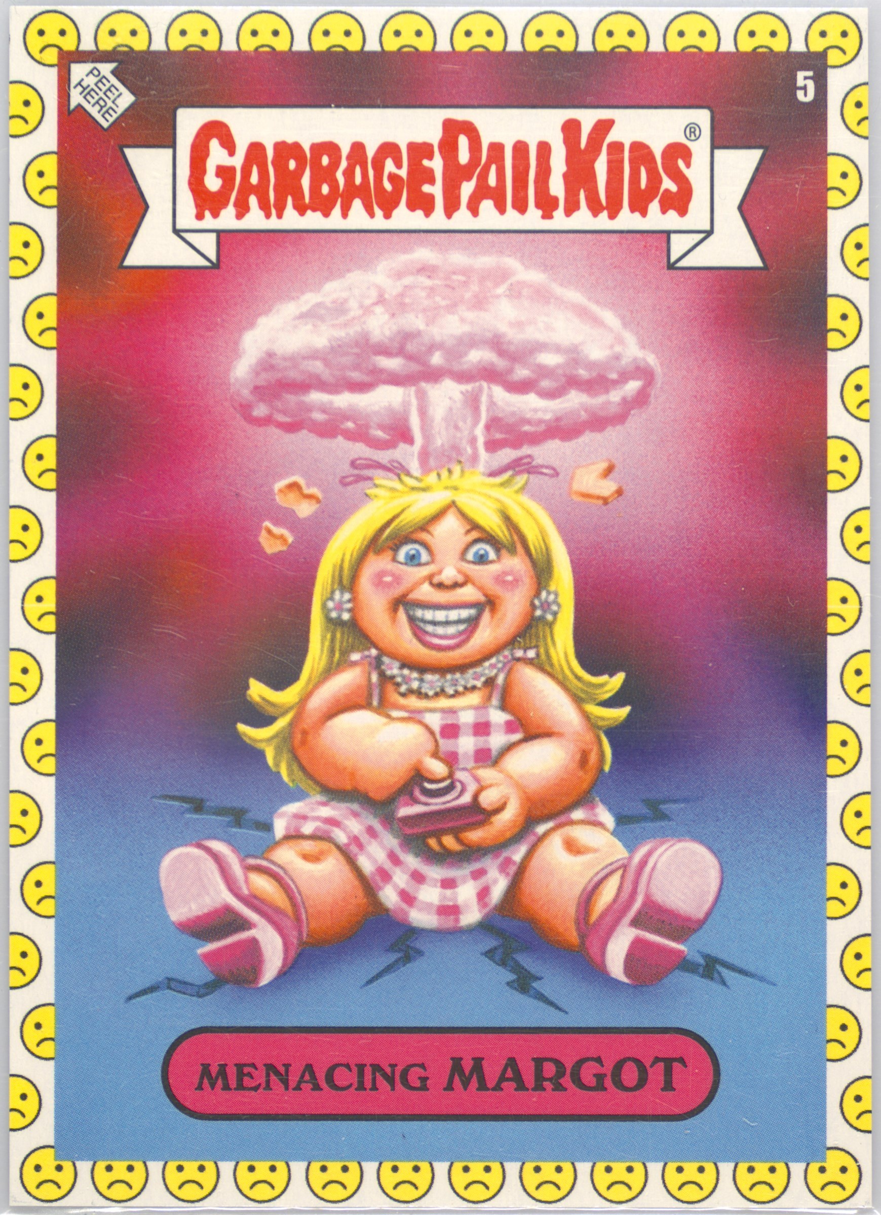2023 Topps Garbage Pail Kids 2023 Was The Worst Unhappy Face #5 Menacing Margot front