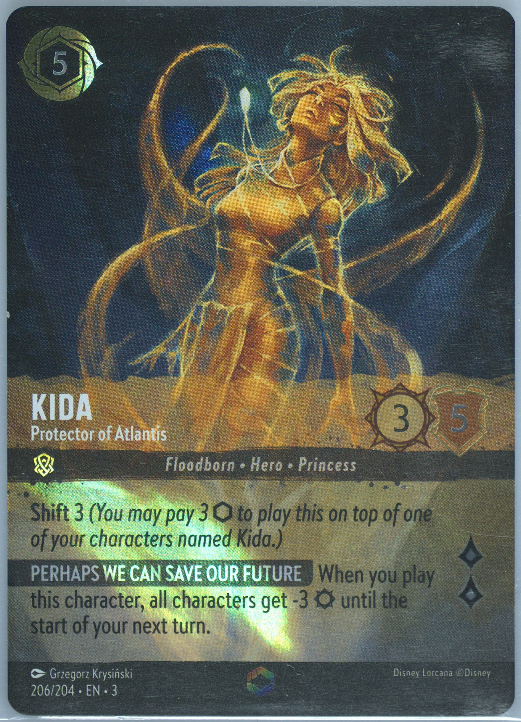 lorcana kida card Kida Protector of Atlantis 7/204 main image 0