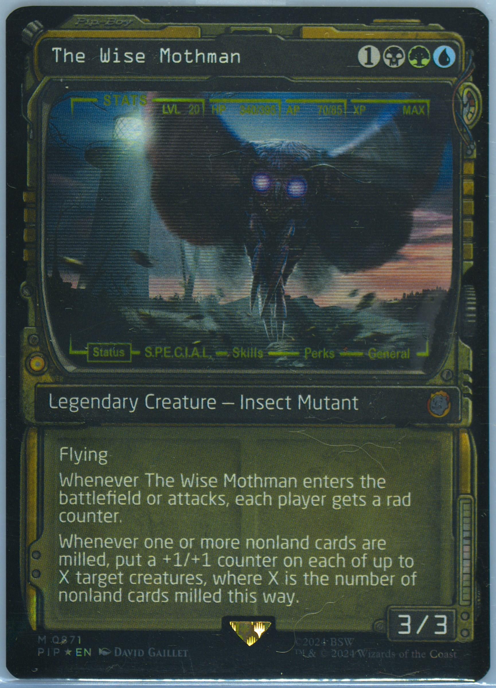 mothman mtg card Mothman Magic Playmat – Inked Gaming main image 1