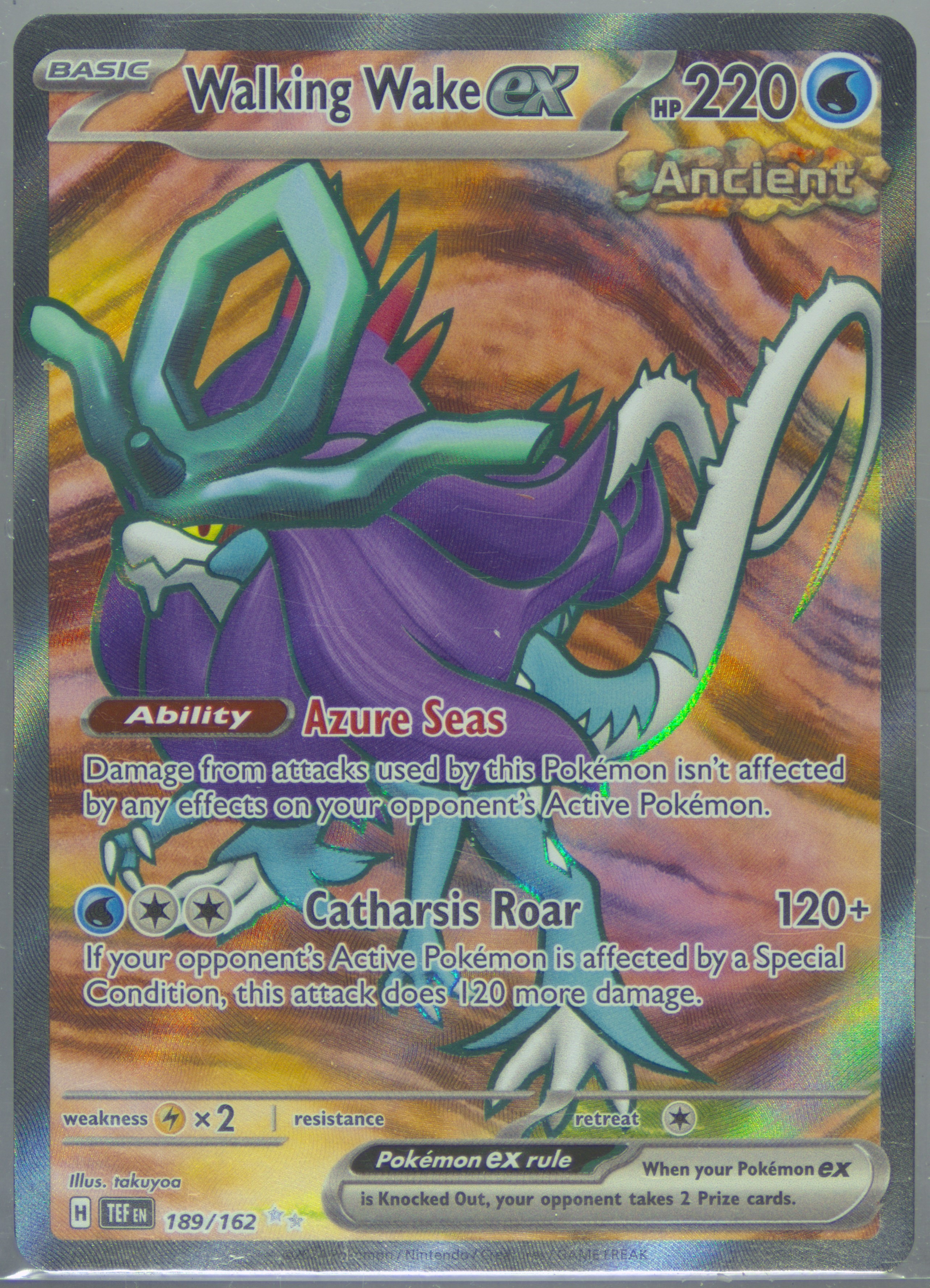 walking wake pokemon card Walking Wake EX PRE 178/131 main image 1