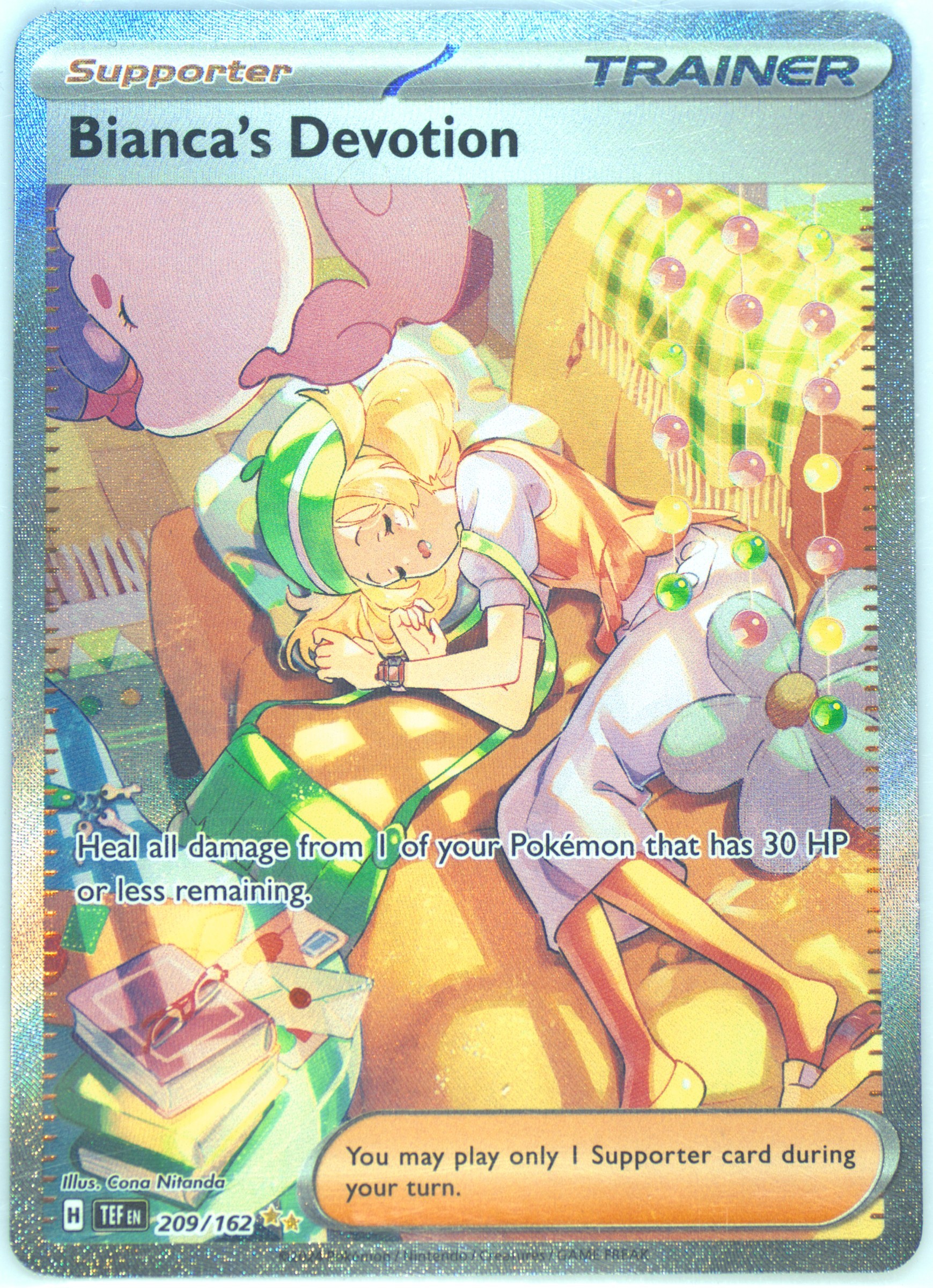 bianca's devotion pokemon card Dévotion de Bianca (Bianca's Devotion) 197/162 Shiny Full Art Trainer -  Ultraboost X Écarlate et Violet 5