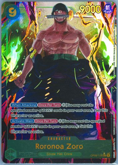 ミラバト onepiece ワンピース zoro ゾロ　psa9 Demon Nine Sword Style Zoro (SR) - Miracle Battle Carddass