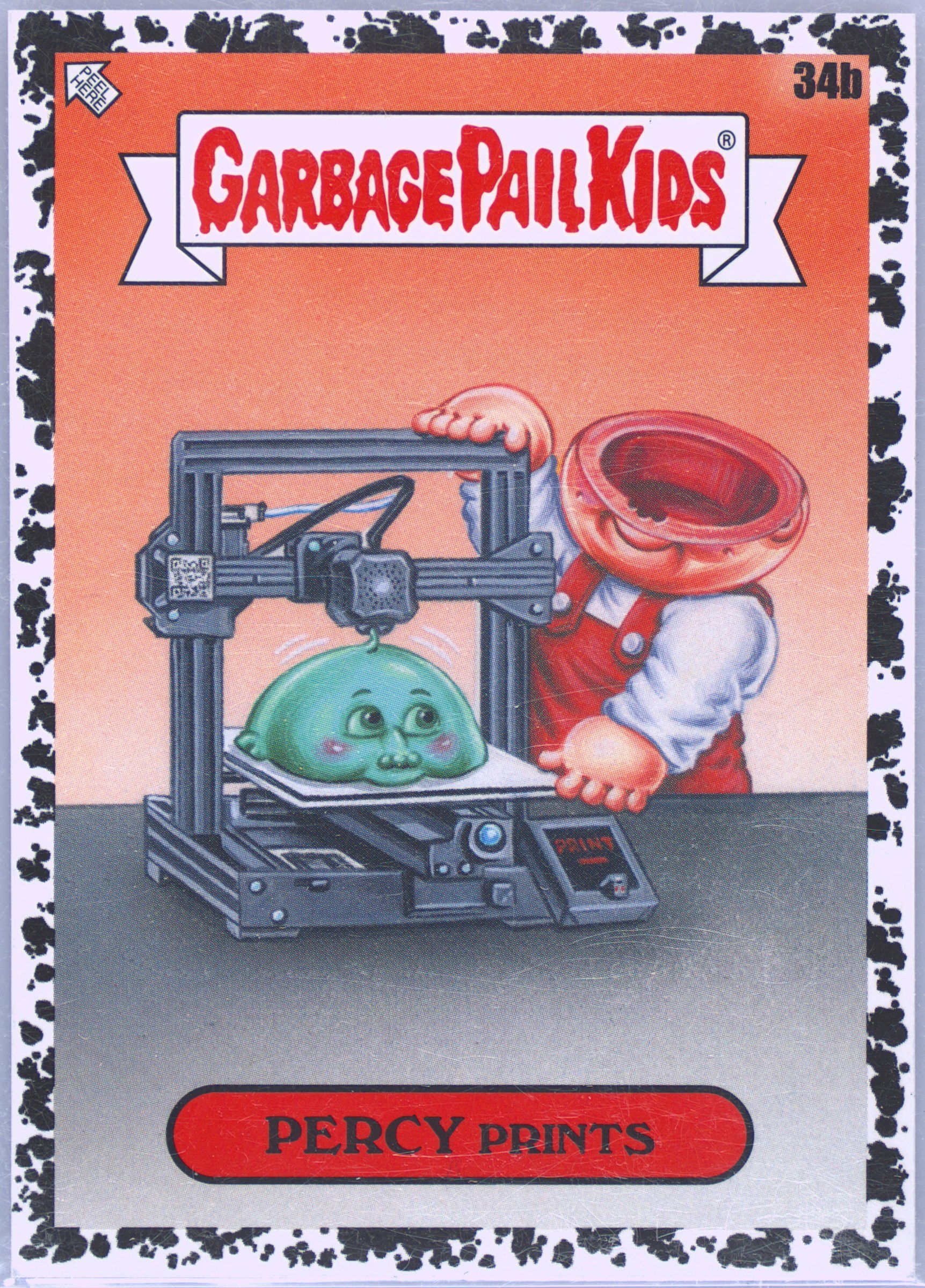 2024 Topps Garbage Pail Kids: Kids At Play Black #34b Percy Prints front