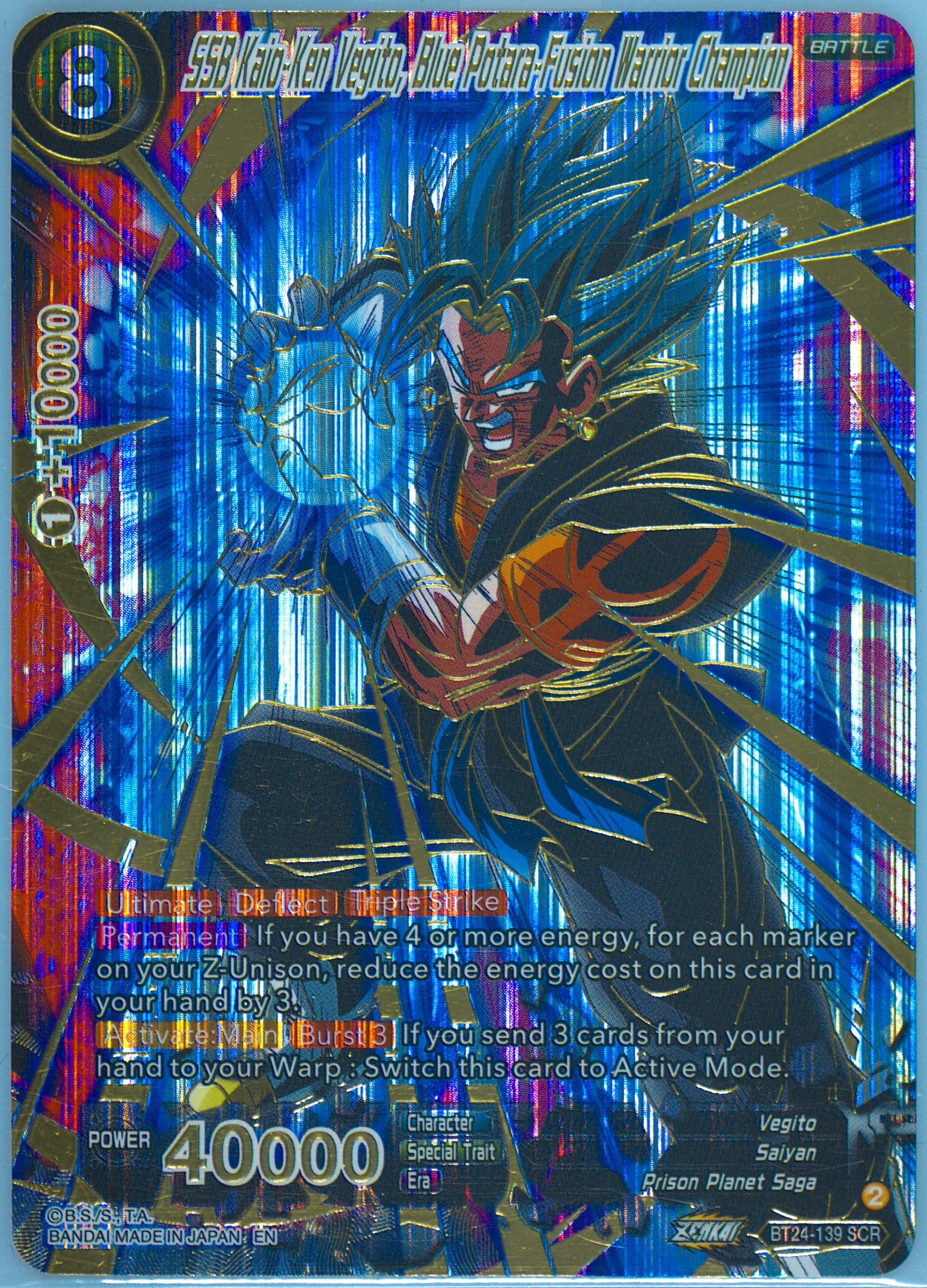 SSB Kaio-Ken Vegito, Blue Potara-Fusion Warrior Champion BT24-139