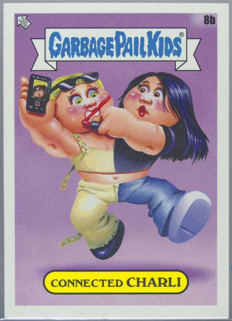 2024 Topps Garbage Pail Kids: Kids at Play Ill Influencers #8b Connected Charli front