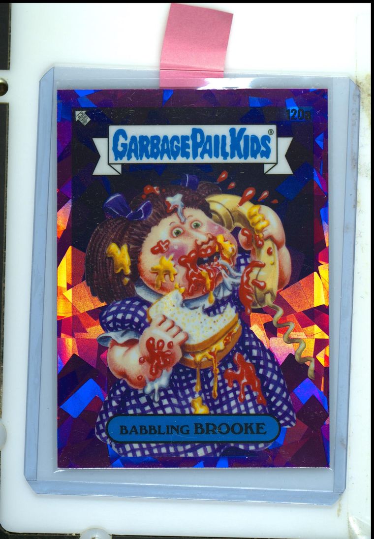 2021 Topps Garbage Pail Kids Sapphire Edition Fuchsia #120a Babbling Brooke front