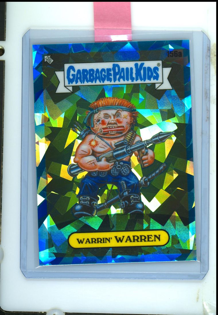 2021 Topps Garbage Pail Kids Sapphire Edition Aqua #156a Warrin' Warren front