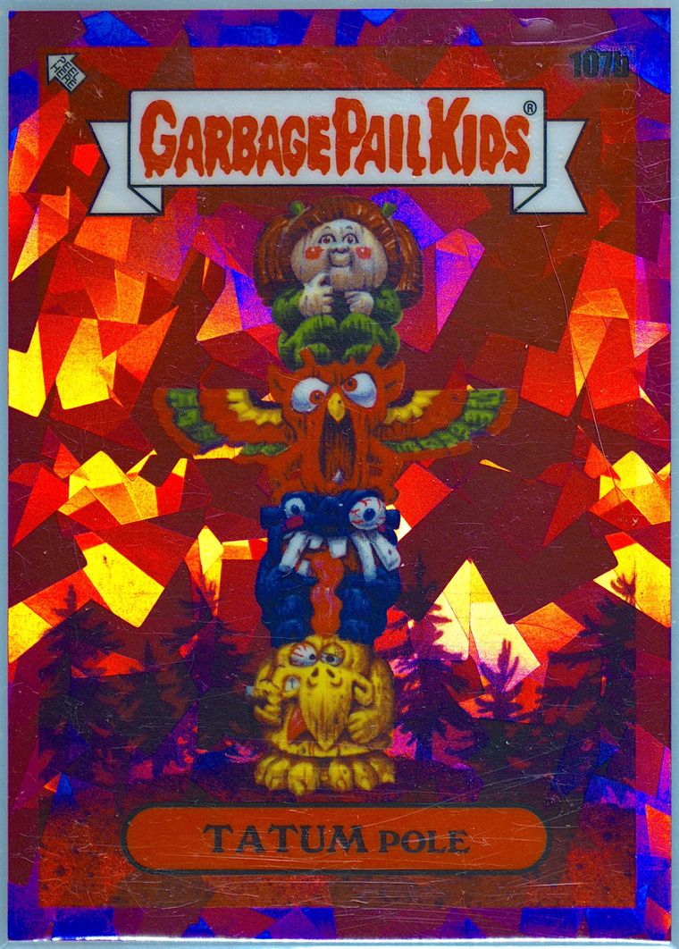 2021 Topps Garbage Pail Kids Sapphire Edition Padparadscha #107b Tatum Pole front