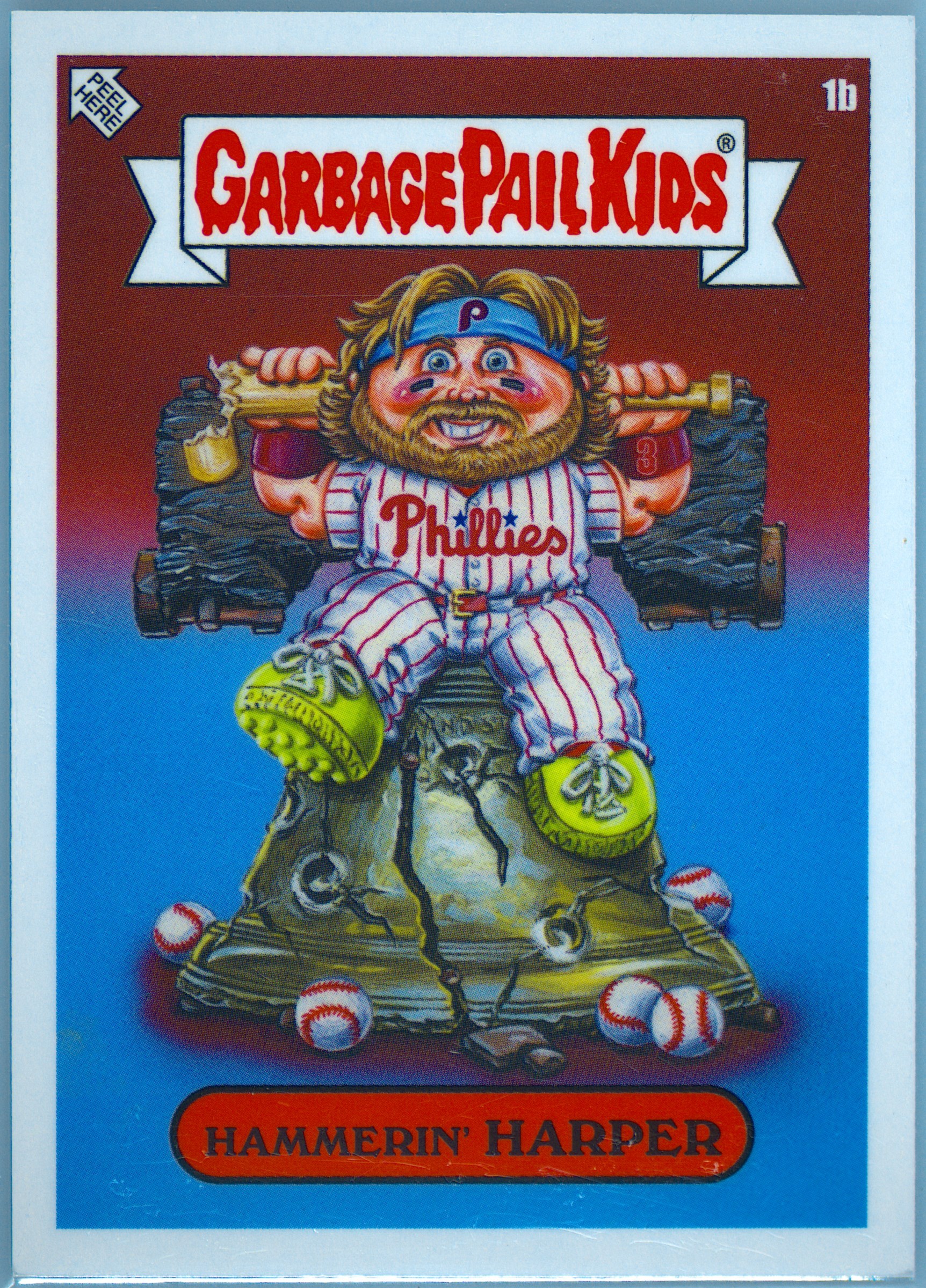 2023 Topps Garbage Pail Kids X MLB Series 3 #1b Hammerin' Harper front