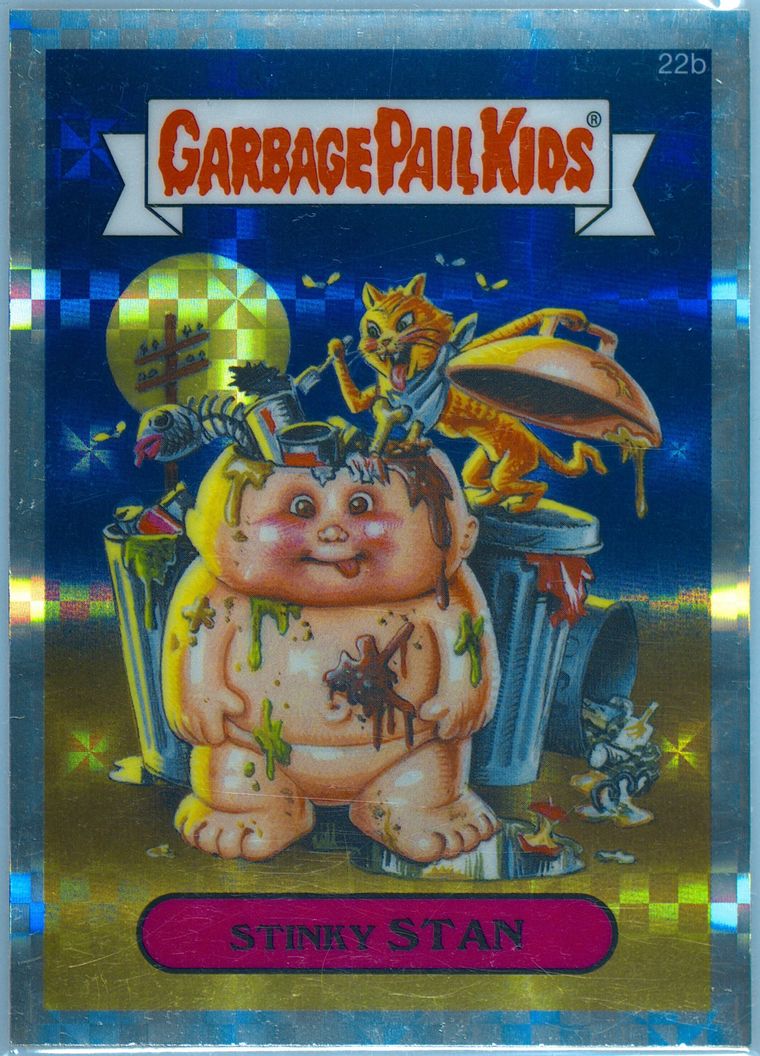 2013 Topps Garbage Pail Kids Chrome Series 1 Xfractor #22b Stinky Stan front