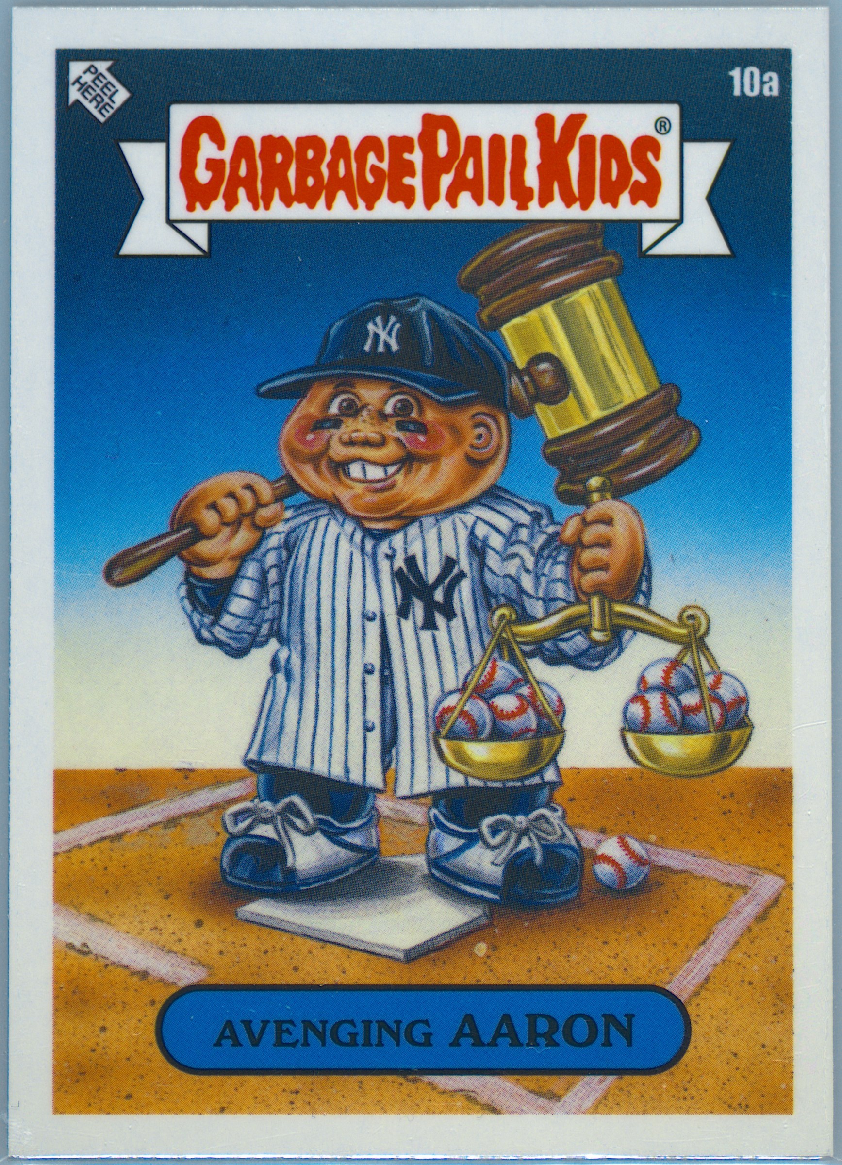 Aaron Judge Avenging Aaron #10A PSA 5 Garbage Pail Kids card front