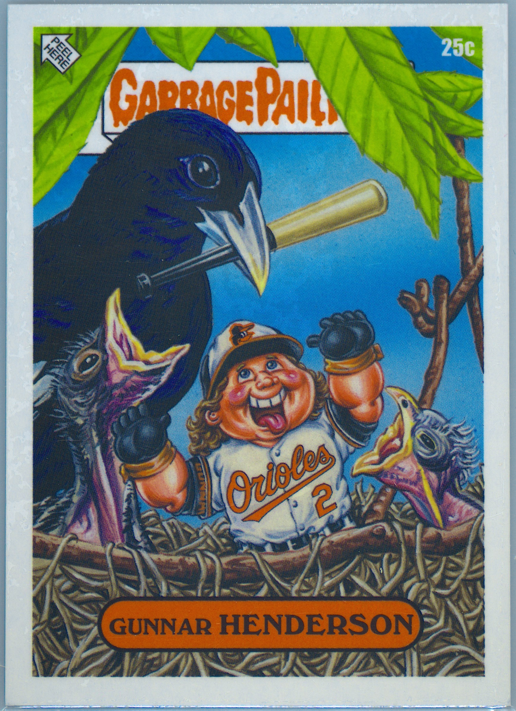Gunnar Henderson #25C PSA 8 Garbage Pail Kids card front