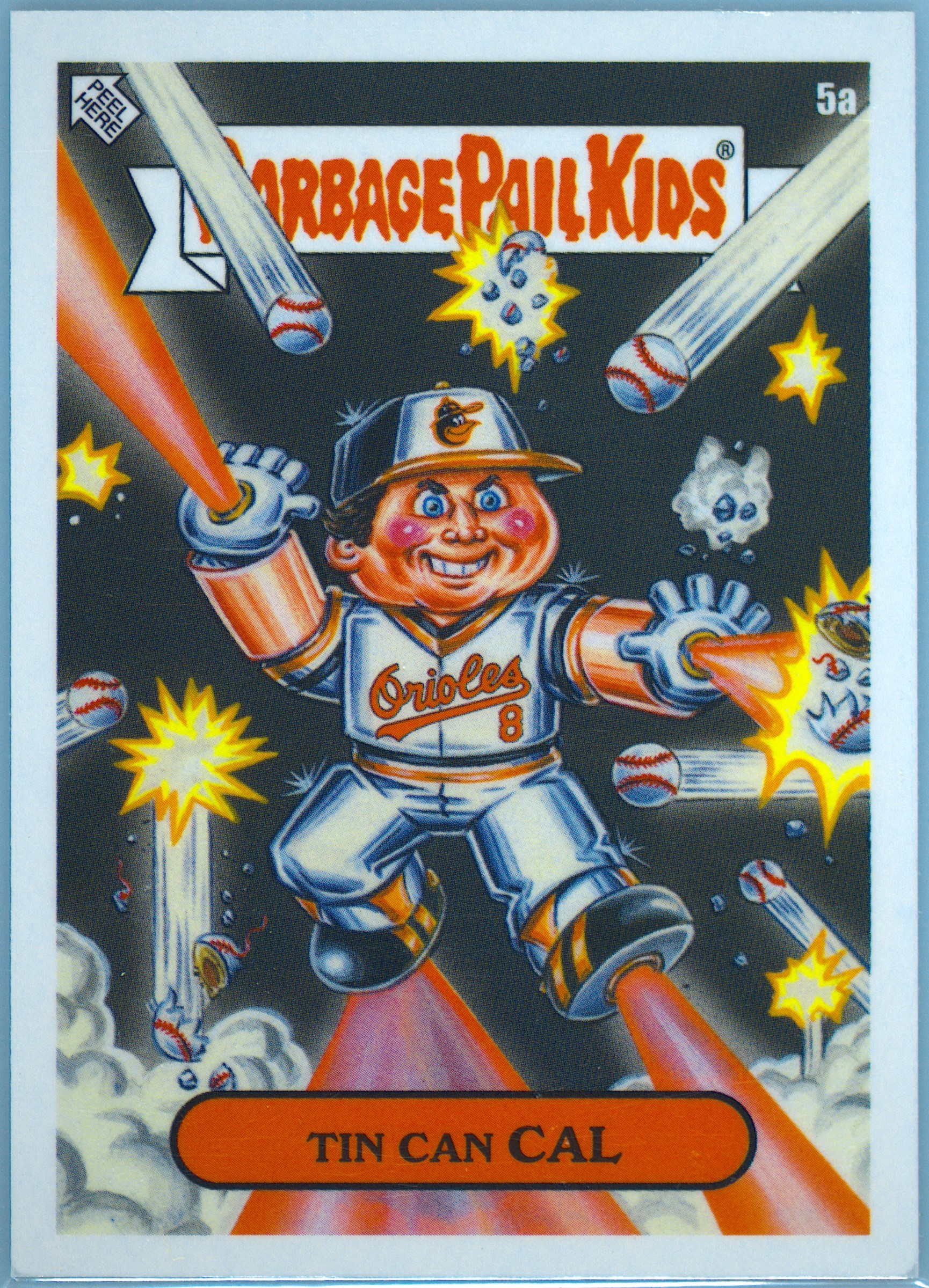 Cal Ripken Jr. Tin Can Cal #5A PSA 6 Garbage Pail Kids card front