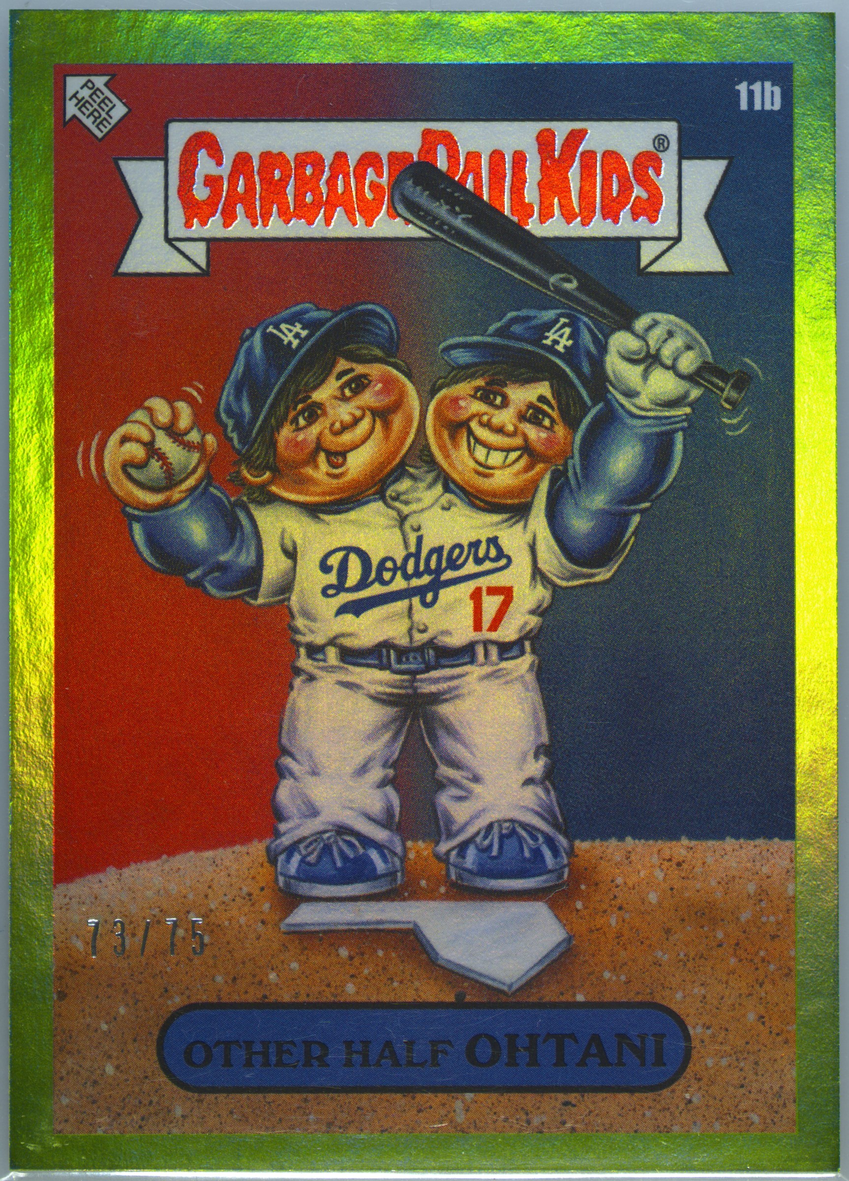 2023 Topps Garbage Pail Kids X Mlb Series 3 Other Half Ohtani — Green Foil PSA 10