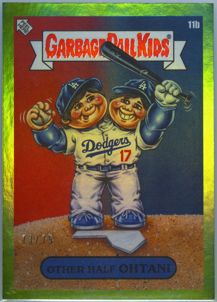 2023 Topps Garbage Pail Kids X Mlb Series 3 Other Half Ohtani #11B Green Foil — Green Foil PSA 10