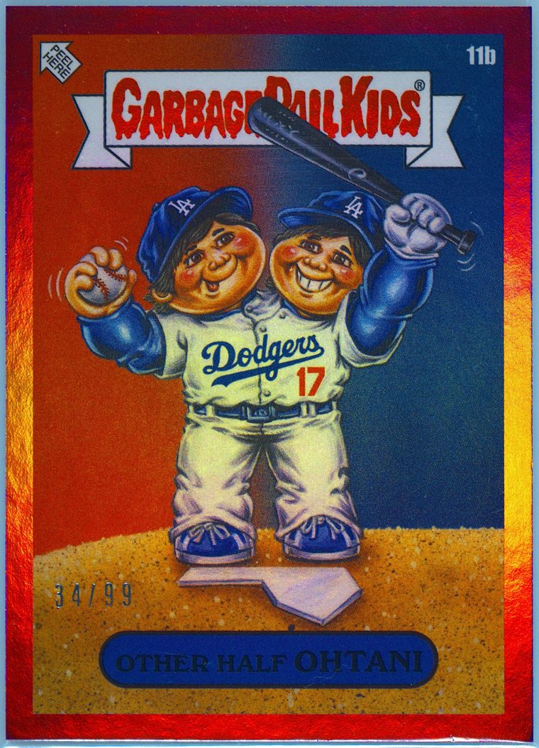 2023 TOPPS GARBAGE PAIL KIDS X MLB SERIES 3 #11b OTHER HALF OHTANI — Pink Foil PSA 10