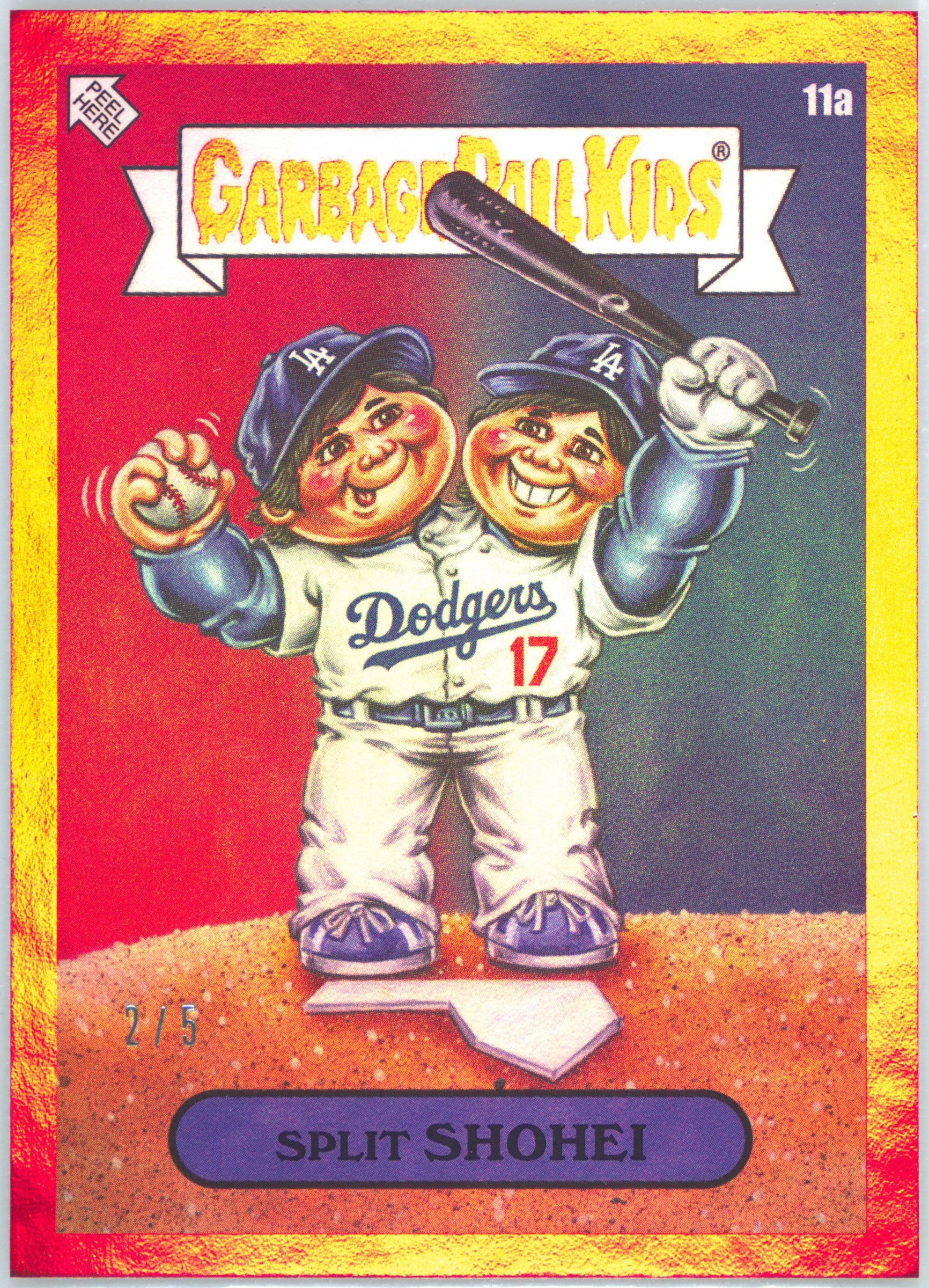 2023 Topps Garbage Pail Kids X Mlb Series 3 #11a Split Shohei — Red Foil PSA 9
