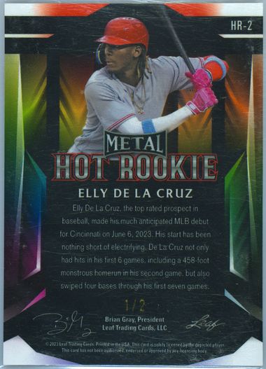 2023 Leaf Metal Hot Rookie Ellie De La Cruz Limited To 7 Pieces 