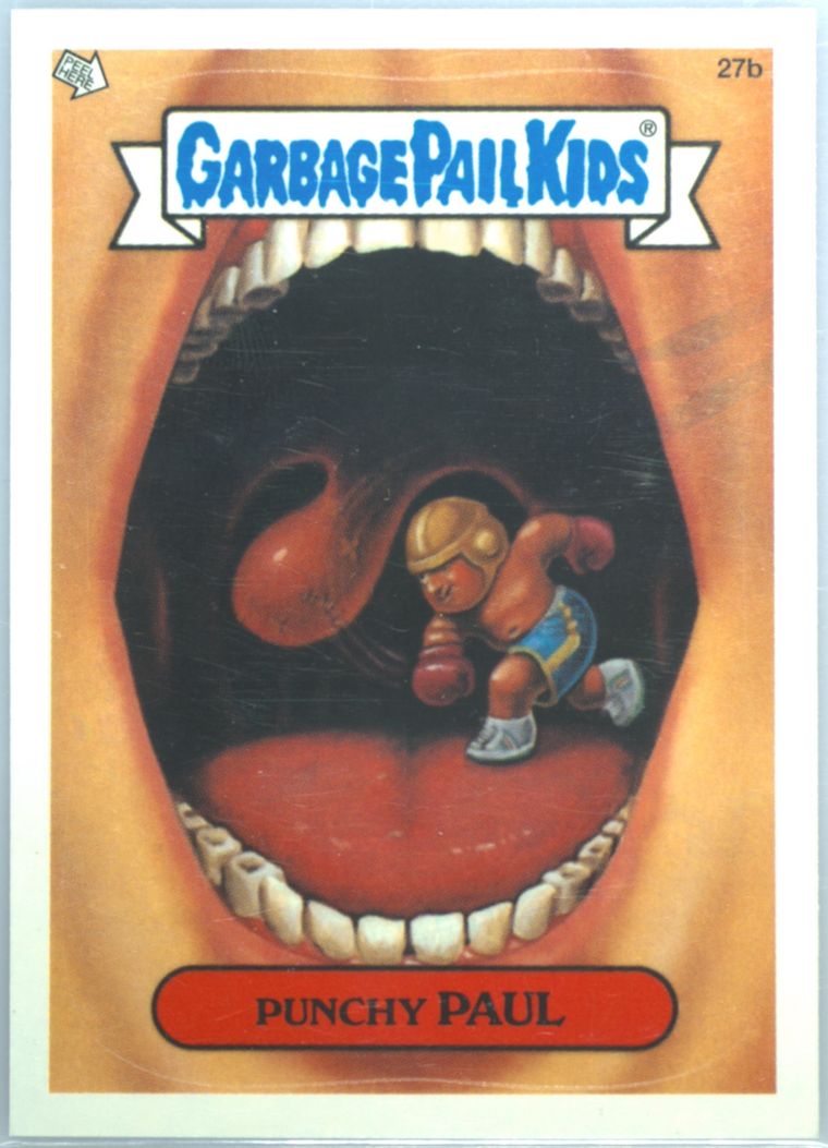 2003 Topps Garbage Pail Kids With Two Blue Bars #27b Punchy Paul front