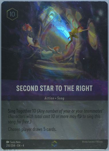 PSA10 Disney Lorcana右から2番目の星エンチャンテッド3218 Second Star to the Right 61/204 » Disney Lorcana Card